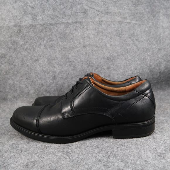 Florsheim Shoes Mens 10 Derby Dress Oxford Leather Black Cap Toe Work Formal main image 9